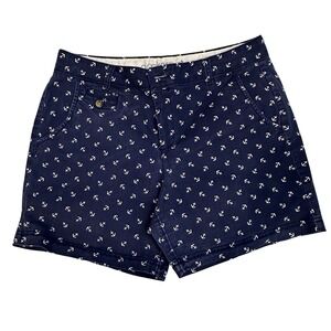 Dockers Women's Shorts Size‎ 10 Blue With Anchors/Nautical Good Condition
